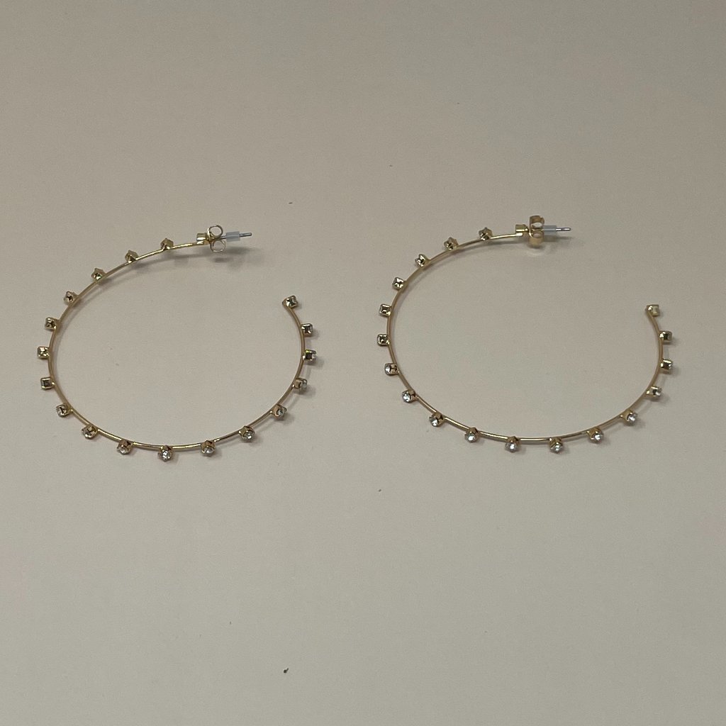 Ettika Rhinestone Hoop Earrings 35$